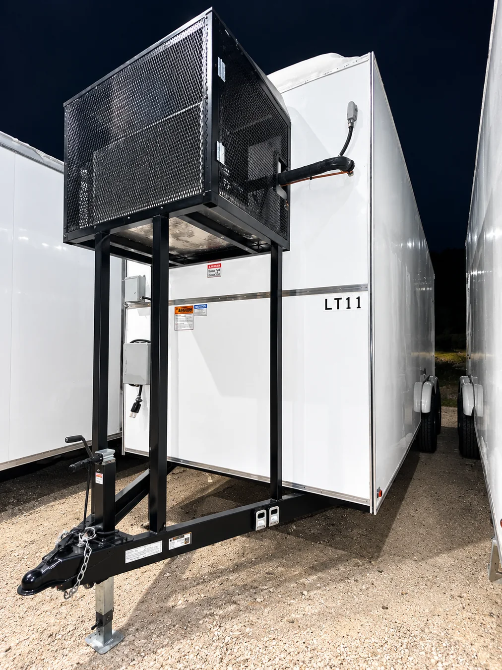 Front view of a refrigerated trailer cooling unit